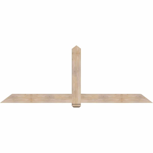 Ekena Millwork Eugene Smooth Timber Gable Bracket, Douglas Fir, 96"W x 36"H x 5 1/2"D x 5 1/2"F, 9/12 Pitch GBW096X36X0606EUG00SDF - main
